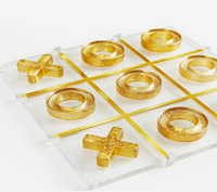 Jeu de société classique pour enfants, échecs internationaux en acrylique et jeu de tic-tac-toe XO, jeu de plateau multi-style