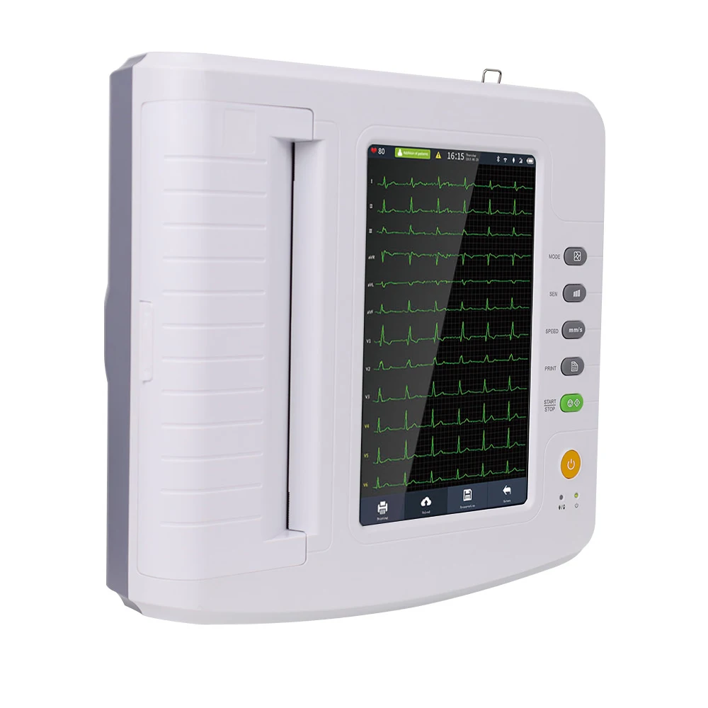 เครื่องทางการแพทย์ด้วยหัวใจและหลอดเลือดแบบตะกั่ว12เครื่อง ECG1212G คลื่นไฟฟ้า ECG