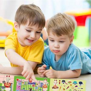 2026 Portable Sticker Book for Children Aged 2-5 <b>Repeatedly</b> Stick Kitchen Scenes Early Education Enlightenment - Product Image 3