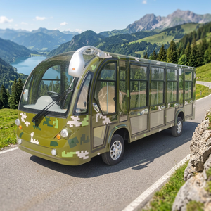High-quality Electric Passenger Sightseeing Bus with Closed Glass Doors and Customized Color-1Years Warranty - Product Image 1