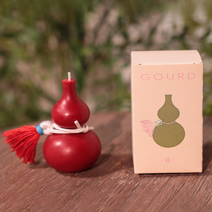 Bougie parfumée en forme de gourde avec pompon, style chinois, pour cadeau du Nouvel An 2026, bougie décorative parfumée en gros, idéale pour mariages et fêtes - Product Image 5