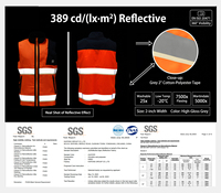 Gilet de travail haute visibilité JIADE, gilet réfléchissant pour hommes, 150D Gabardine, bandes luminescentes pour patrouille nocturne et travaux de sauvetage
