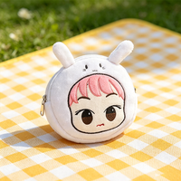Porte-monnaie en peluche personnalisé, mini-portefeuille mignon de dessin animé, fabrication OEM ODM, pochette à monnaie au design personnalisé pour cadeaux