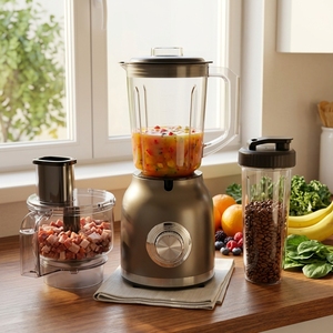 Mixeur Électrique Multifonction 700W en Acier Inoxydable avec Double Protection Contre la Surchauffe et Nettoyage en un Clic pour Smoothies et Jus – Vente en Gros - Product Image 2