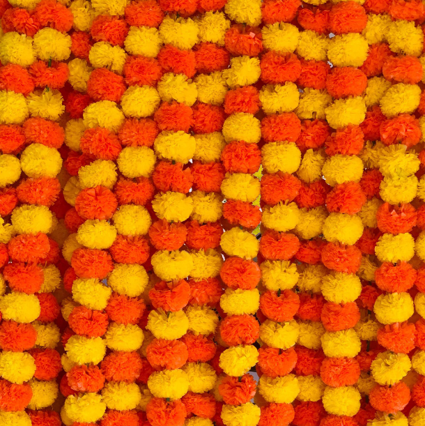 Handmade Indian Marigold Artificial Flower Garland for Weddings | LIAI-194Y891 | Wholesale