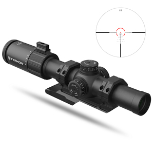 Mira Telescópica TYPHON XG 1-8X24 SFP LPVO |   Mira Telescópica Táctica para Caza en Exteriores con Cristal ED de Baja Distorsión, Resistente al Agua y a los Impactos - Product Image 1