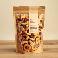 Pochette debout en papier kraft personnalisé sacs refermables de qualité alimentaire avec fermeture éclair recyclable pour les animaux de compagnie et les aliments en conserve