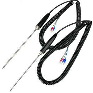 Sonda de temperatura con punta de aguja impermeable PT100 PT1000, sensor de resistencia de platino de inserción para carne, suelo y frutas - Product Image 4