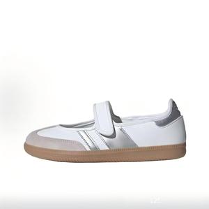 Zapatos Planos Mary Jane Color Borgoña para Mujer, con Rayas Blancas, Cómodos, Casuales, para Uso Diario, con Suela de Goma, Forro de Malla, para Todas las Temporadas - Product Image 5