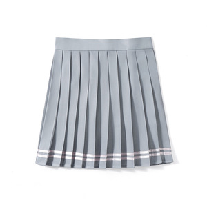 Falda Escolar Estilo Anime para Verano, Cintura Alta, Plisada, Corta, Color Sólido, Poliéster Antiarrugas - Product Image 3