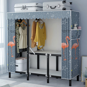 Armoire en tissu en acier moderne de style 2026, montage simple, rangement pour la chambre à coucher, armoire de location - Product Image 3
