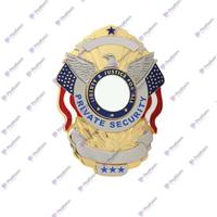 Badges métalliques personnalisés pour chapellains, gardes du corps et agents de sécurité, badges de sublimation pour bureau, vente en gros