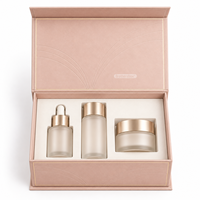 Emballage de soins de la peau de qualité supérieure et durable, boîte rigide à clapet magnétique en papier texturé avec insert en mousse