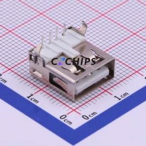U-A-24DD-W-5 USB Connector Bent Lead Through Hole Connector Type-A USB 2.0 Female Right Angle Insert - Product Image 1