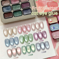 Fruit Platter Cat Eye Gel Serie Nieuwe Avocado Groene Druif Paarse Cat Eye Gel voor Nagelsalons
