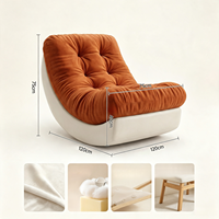 Fauteuil à bascule Tenghang Moon, canapé inclinable en suède avec ottoman pour salon, chambre à coucher, meubles de relaxation