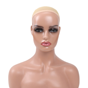 Maniquí de Busto Femenino Afroamericano Realista de 1 kg, Grado 8A, para Maquillaje, Sentado, con Cabeza de PP y Hombros para Exhibición de Pelucas - Product Image 3