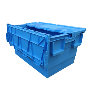 JOIN Attached Lid PP Logistics Box Solid Plastic <strong>Storage</strong> Moving <strong>Crates</strong> Nestable Shipping Container for Sale - Product Image 5