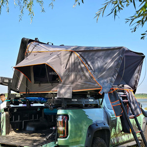 Automatic Hard Roof <b>Top</b> Tent High <b>Load</b> Bearing Frame Wind Resistant Corners Gas Assisted Lift 2-3 Person Four-season UV - Product Image 5
