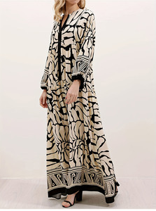 เดรสยาวสไตล์ลำลองสำหรับฤดูร้อนเดรสแฟชั่นใหม่ขนาดพลัสไซส์ระบายอากาศได้ทรงหลวมมีกระดุมปิด - Product Image 2