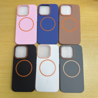 Casing ponsel magnetis ramah kulit, casing penutup belakang PC keras tahan guncangan sederhana untuk iPhone 16 15 14 13 12 11 Pro Max
