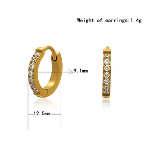 ต่างหูห่วงเล็กประดับคริสตัลเคลือบทอง 18K พร้อ<span class=keywords><strong>ม</strong></span>พู่ห้อย ต่างหูแบบหนีบสแตนเลส<span class=keywords><strong>ส</strong></span>ตีล ป้องกันการ<span class=keywords><strong>แพ</strong></span>้ เห<span class=keywords><strong>ม</strong></span>าะ<span class=keywords><strong>ส</strong></span>ำหรับเป็นของขวัญและงานปาร์ตี้ - Product Image 6