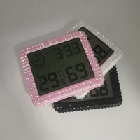 Thermomètre hygromètre numérique diamant pour Extension de cils accessoires de Salon de beauté de luxe