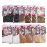 Filet à Cheveux Marron pour Perruque, Bonnet Tressé Extensible, Résille Élastique pour Perruque, 5 Couleurs, 2 Pièces/PAQUET