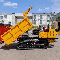 RUIBOTE Dumper chenillé diesel 1,8 tonne, composants de boîte de vitesses, pompe hydraulique tout-terrain, transporteur 9,26 kW