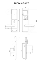 Cerradura Electrónica Inteligente de Alta Gama para Puerta de Habitación de Hotel, de Acero Inoxidable 304, con Llave RFID y Sistema de Software para Hotel