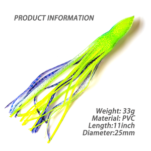 Nuevo señuelo de PVC de 11 pulgadas para <span class=keywords><strong>pesca</strong></span> en el mar, señuelo de pulpo y calamar para trolling, señuelo impreso para marlin y atún para <span class=keywords><strong>pesca</strong></span> en agua <span class=keywords><strong>salada</strong></span> - Product Image 3