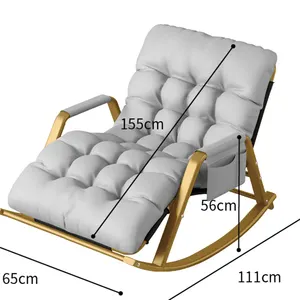 Chaise d'extérieur à balançoire pour planeur chaise à bascule à cadre en aluminium chaises à bascule adirondack noires