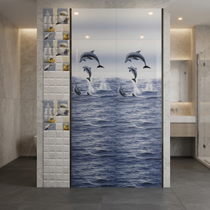 Azulejos de cerámica digital marrón de 12x24 pulgadas (300x600mm) con función de ladrillo refractario para baño, azulejos de cerámica para pared de metro, para baño y cocina - Product Image 5