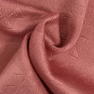 Luxury Customized Embossed Polyester Spandex Stretch Jersey Fabric For Wholesale