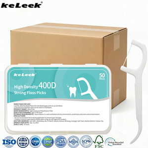 Keleek – Cure-dents en polyéthylène 400D de qualité alimentaire haute densité, saveur menthe poivrée, soin doux, 50 unités, usage domestique - Product Image 1