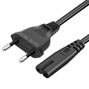 2pin cắm tiêu chuẩn 2ft mở rộng AC Dây nguồn 2*0.75mm <span class=keywords><strong>EU</strong></span> cắm 2prong IEC C7 250V đánh giá điện áp thiết bị nhà - Product Image 1
