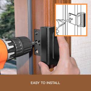 घर की सुरक्षा अंदर की ओर झुकता हुआ ताला बाल प्रमाण सुदृढीकरण दरवाजा लॉक - Product Image 4