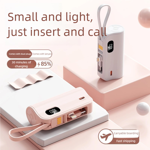 Mini Power Bank en forme de capsule 5000mAh, Power Banks personnalisables avec logo, 5000mAh - Product Image 2