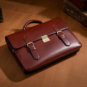 メーカーカスタム高品質エグゼクティブメンズ本物のリアルレザービジネス毎日使用ブリーフケースショルダーラップトップワークバッグ - Product Image 5