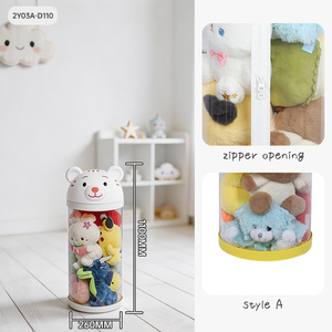 Conteneur de <span class=keywords><strong>rangement</strong></span> pliable robuste et durable, sans danger pour les bébés, blanc, motif tigre, transparent, pour chambre, garderie, salle d'activités pour enfants - Product Image 2