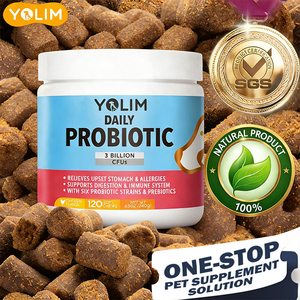 תמיכה ב-OEM/ODM זמינה, תוספי תזונה לחיות מחמד לתמיכה בבריאות מערכת העיכול, תוספי פרוביוטיקה לחיות מחמד. - Product Image 1