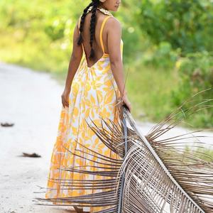 2025 New Suspender <b>Beach</b> <b>Dress</b> Floral Print <b>Long</b> <b>Dress</b> Custom Loose Rayon Hawaiian <b>Dress</b> - Product Image 6