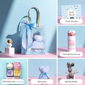 Savon artisanal en forme de flamant rose, serviette en forme d'ours, lapin tendance avec sac transparent – Idéal pour cadeau d'enfant ou de mariage - Product Image 3