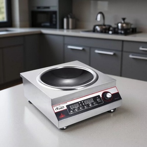 Portable 5000W Single Burner IH Induction Crystal Plate Wok Cooker <b>Stove</b> Smart Plastic Kitchen Household Hotel Use Countertop in - Product Image 1