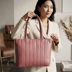 Vente flash - Pochette décontractée pour femme en cuir véritable BS INTERNATIONAL, grande capacité, fermeture éclair, imperméable, légère, pour la Saint-Valentin - Product Image 1