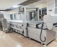 Ligne de friture automatique continue directe usine pour aubergines et racines de lotus, friteuse électrique pour brochettes de tofu