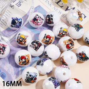 Perles médicales de 16 mm avec revêtement UV : Perles Avatar One Piece Naruto et perles en vrac - Product Image 3