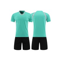 Vente en gros de maillots d'arbitre de football personnalisés pour hommes, ensembles de chemises avec sifflet, multicolores, respirants, uniformes d'arbitre de football
