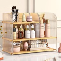 Organisateur de cosmétiques en acrylique, support de rangement de maquillage pour le bureau, le comptoir de la salle de bain