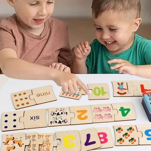 Juguete Educativo Temprano, Rompecabezas de Metal, Rompecabezas de Números de Madera para Niños Preescolares con Caja de Almacenamiento - Product Image 1